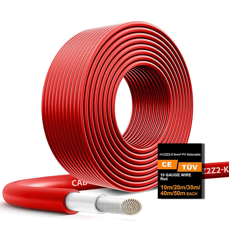 Resistance stiùiridh ìosal 10AWG Photovoltaic Wire 65FT